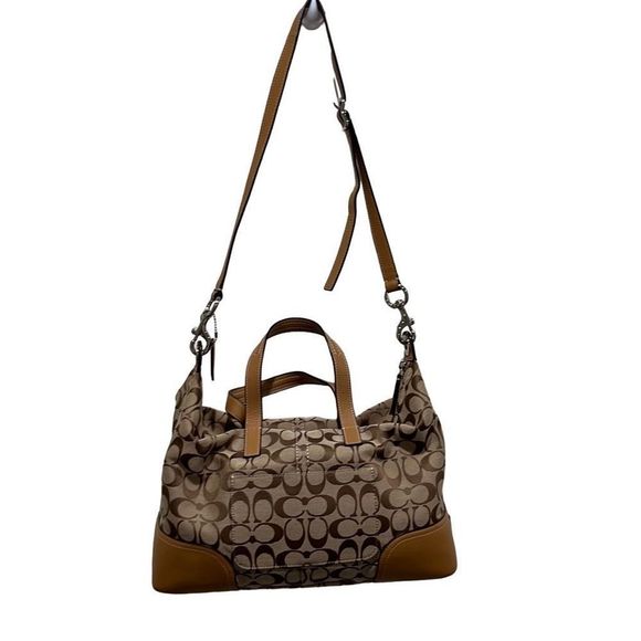 COACH Hadley signature brown shoulder-bag satchel handbag - Picture 2 of 7